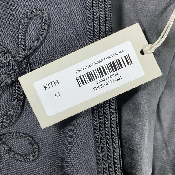 Kith Ribbon Embroidery Alec Gi-Black Men's Medium FW24 NWT - Picture 5 of 11